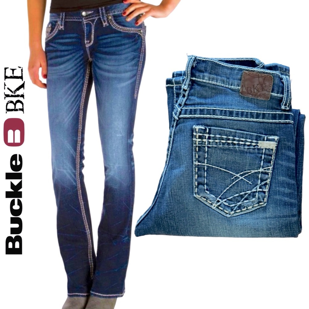 NWOT- Brand New, never worn. BKE Buckle Drew Boot Thick Stitched Jeans 27x31